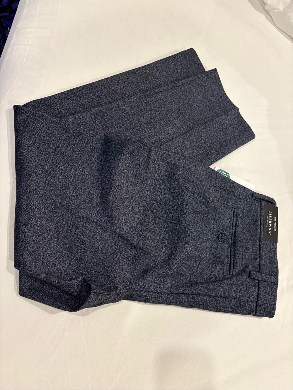 Liverpool Los Angeles The Trouser Pants NWT 34x30 Navy Stretch Dress Pants